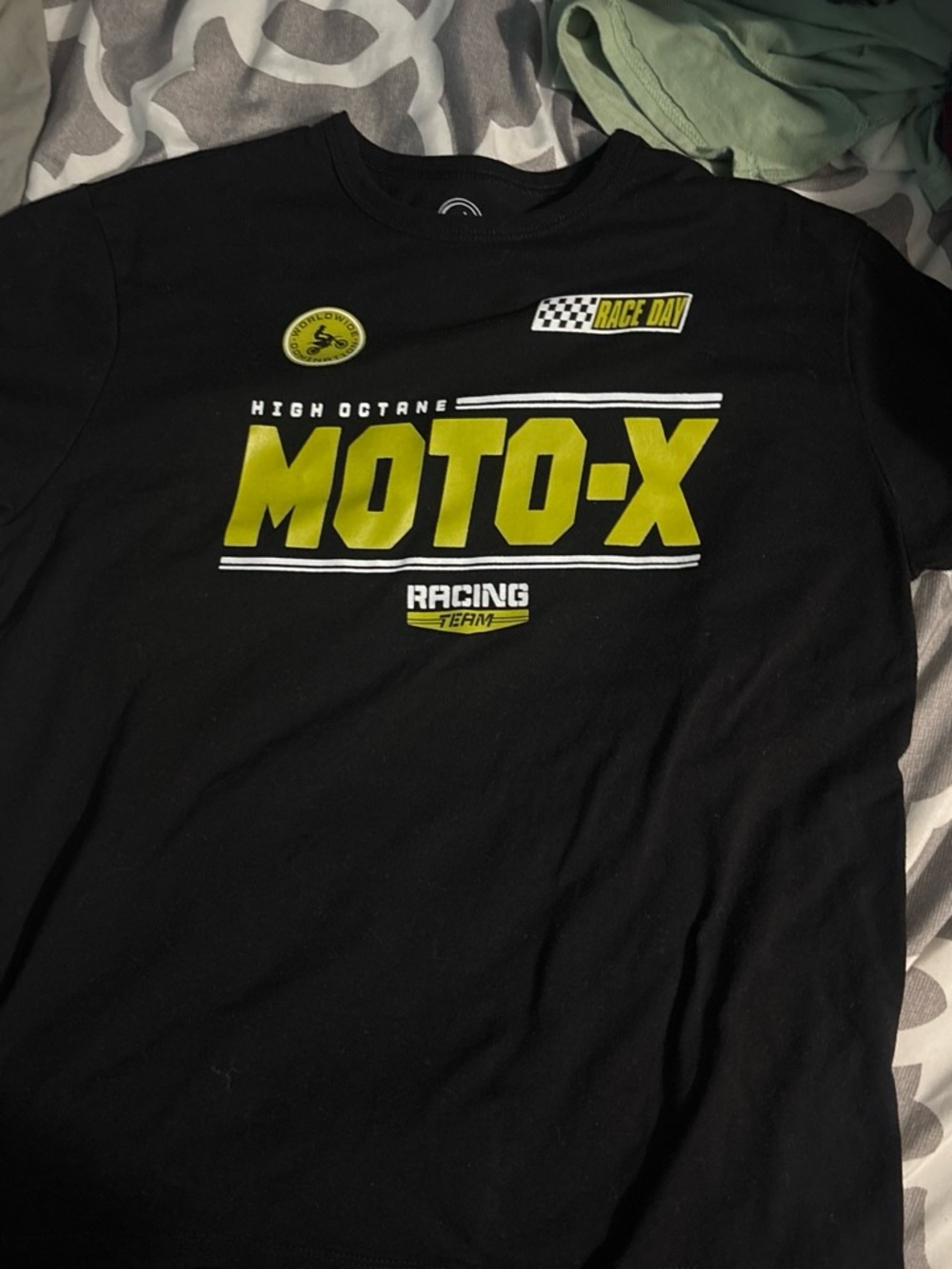 Moto-X Racing Graphic Tee - Black/Yellow